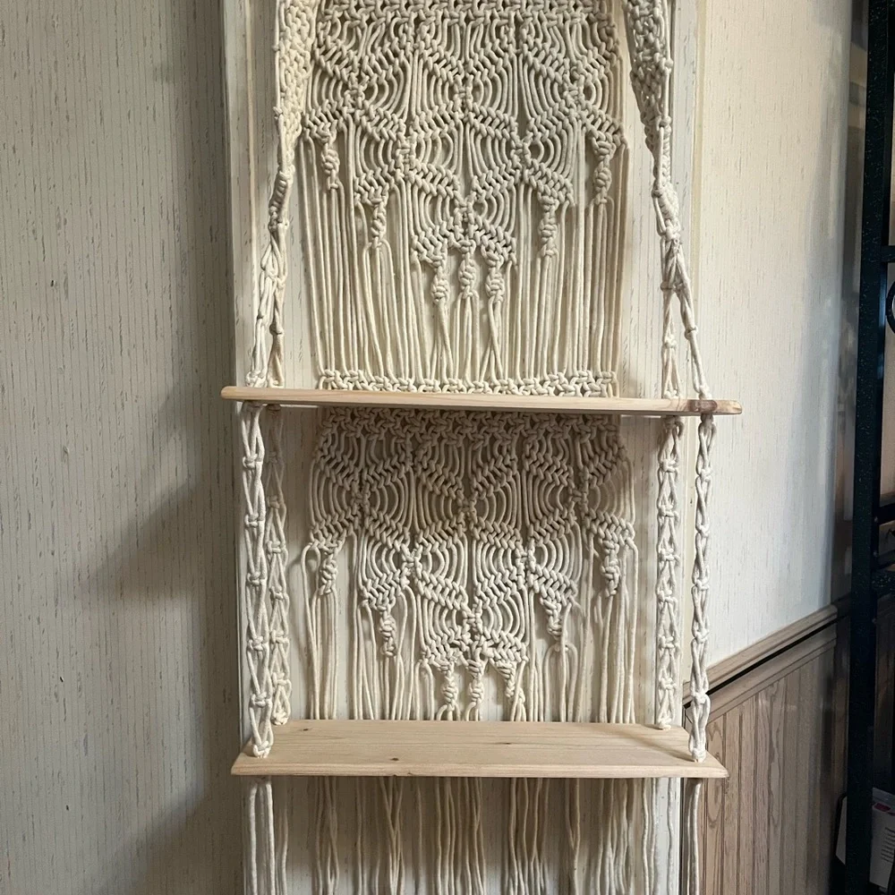 Macramé Wall Shelf Bohemian style home decor